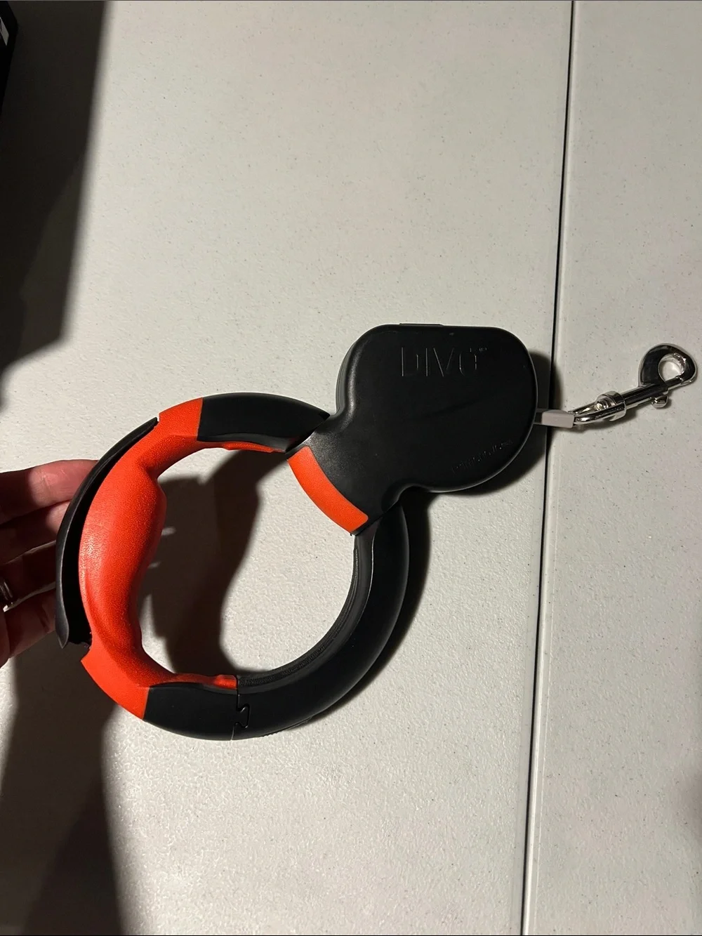 Retractable Dog Leash - Black & Orange